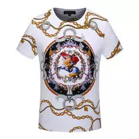 versace t-shirt unisexe graphique haute couture knight white